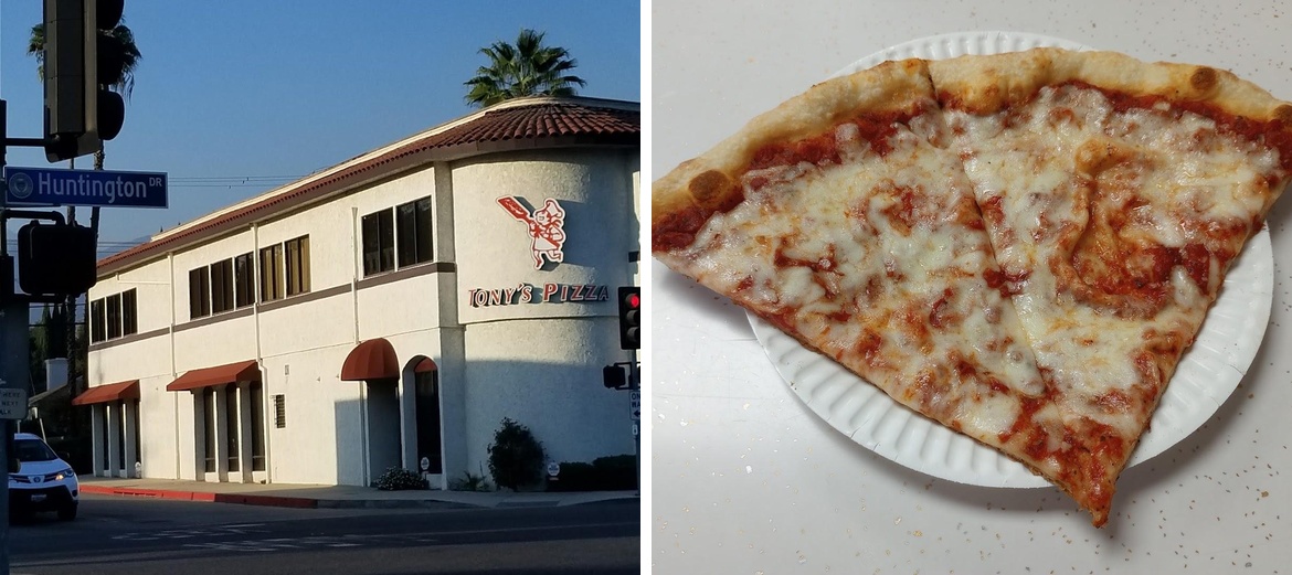 Tony's Pizza Menu